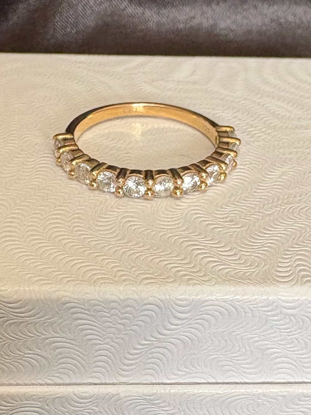 Carrie Elizabeth 14k Gold Vermeil CZ Cosmic Eternity Ring